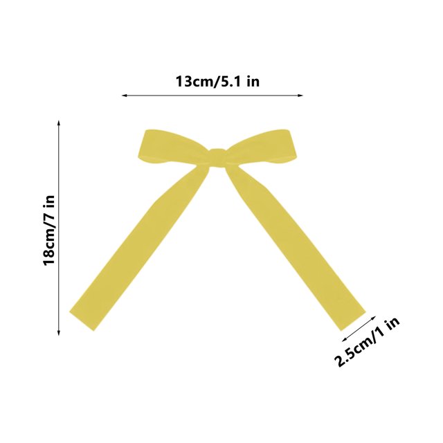 Meitianfacai 12pc Velvet Christmas Tree Bow Decoration Wreath Bow Decoration, Yellow