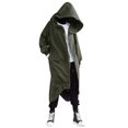 thumbnail image 3 of Men‘s Personality Dark Style Full Body Zipper Long Hooded Sweater Jacket, 3 of 6