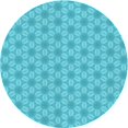thumbnail image 1 of Ahgly Tapis Rond Lavable en Machine Intérieur Transitionnel Turquoise Foncé Vert, 5 Pieds Rond, 1 of 7