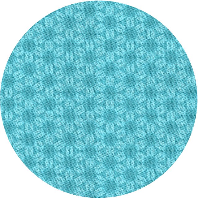 Ahgly Tapis Rond Lavable en Machine Intérieur Transitionnel Turquoise Foncé Vert, 5 Pieds Rond