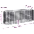 thumbnail image 4 of vidaXL Gabion Raised Bed Galvanised Iron 300x100x100 cm, 4 of 5