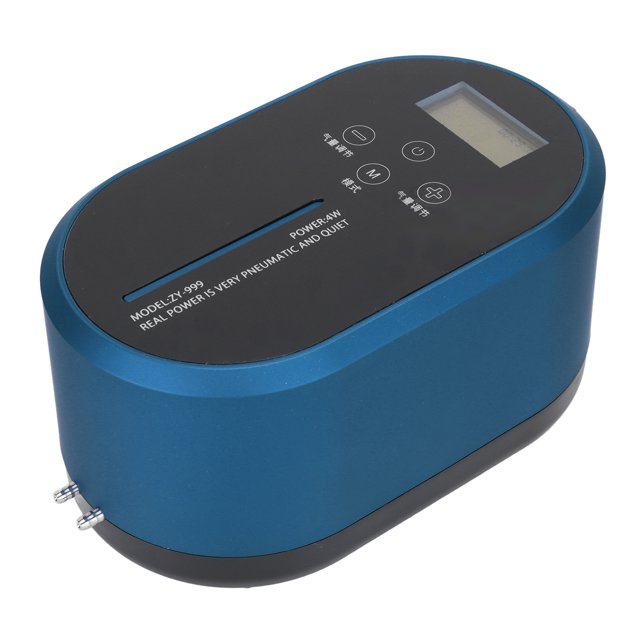 Aquarium Air Pump, Large Volume Mute Power Outage Self Start LCD Touch Fish Tank Air Pump For Fish Tank Blue