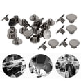 thumbnail image 3 of Herwey 30 Set Book Rivets Knurling Flat Brass Leather Binding Button Tack 9.5x4mm Nail + 4mm Screw,Tack Screw,Brass Rivets, 3 of 8