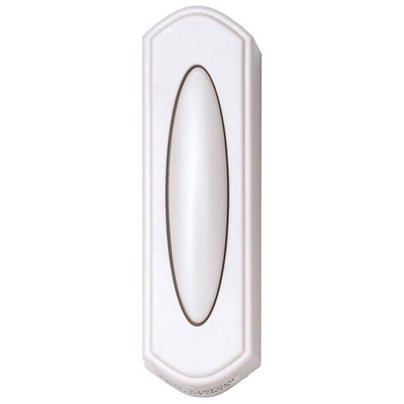 Heathco SL-6197-B Wireless Push Button Doorbell - White