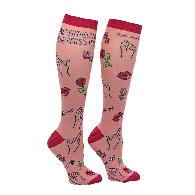Nevertheless She Persisted Girl Power Compression Socks for Women Unisex Size