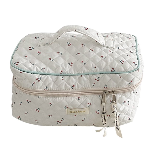 Sac à Fermeture Éclair de Maquillage simple et Populaire, Grande Capacité de Rangement, Rose