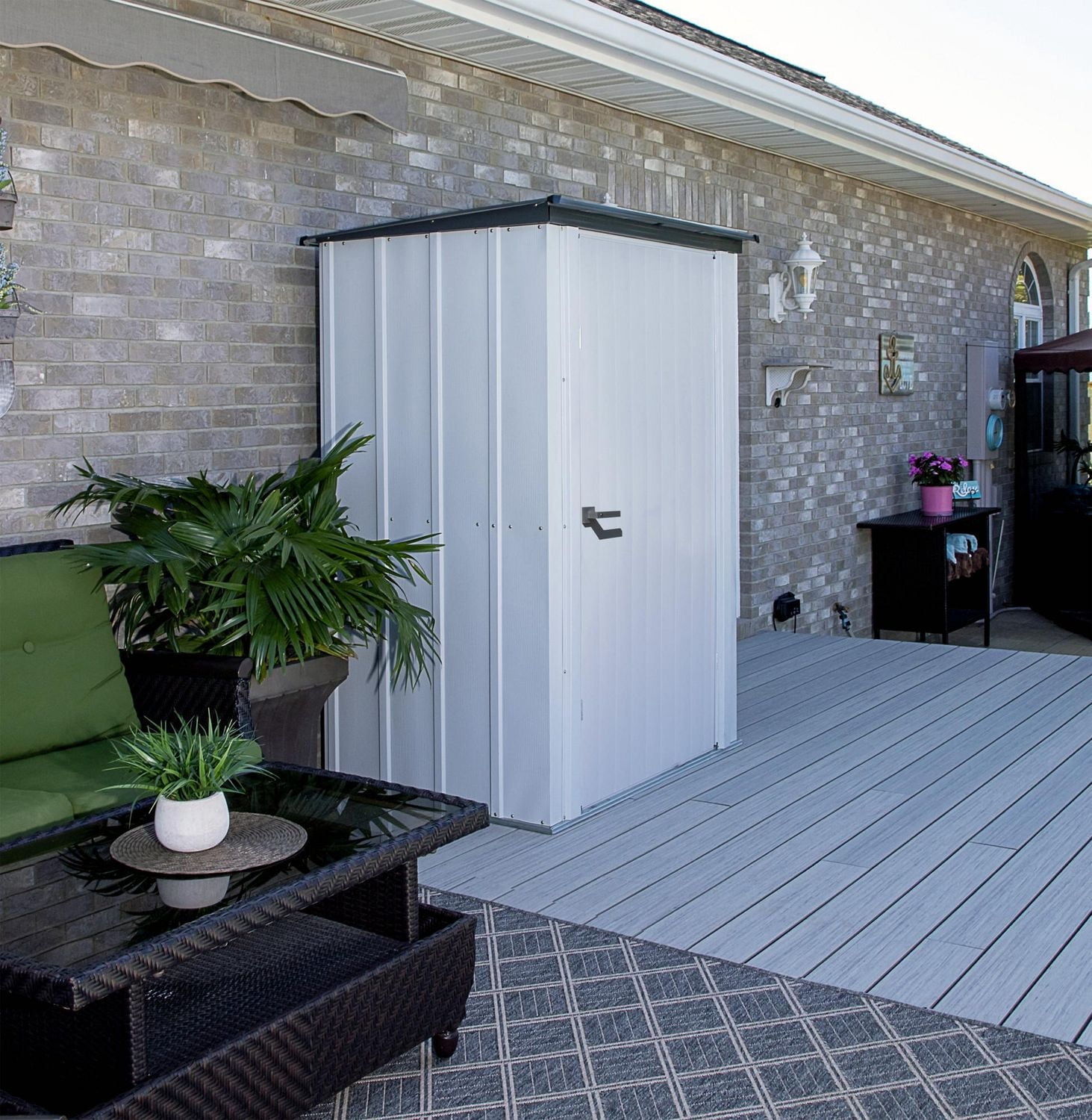 Abri de patio Spacemaker, 4 x 3, gris pâle et anthracite