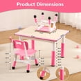 thumbnail image 4 of Kids Table and Chairs Set, Height Adjustable Desk With 4 Seats for Ages 2-10,Arts & Crafts Table,Graffiti Desktop, Non-Slip Legs, Max 300lbs, Children Multi-Activity Table for Classrooms,Daycares,Home, 4 of 9