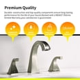 thumbnail image 4 of 8 inch Widespread Bathroom Faucet with Drain Assembly, 4 of 5