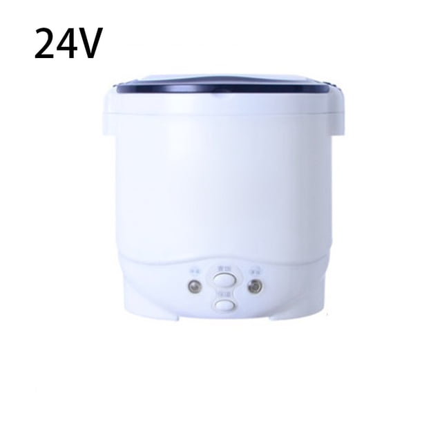 Car Rice Cooker Mini Cooking Tools 24V Multifunctional 1L Soup Electric Heater Travel Truck Lunchbox Food Appliance Machine 24V 24V/White