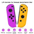thumbnail image 4 of Switch Controller for Nintendo Switch, Switch Remote Control supports Dual Vibration/Motion Control/Screenshot/Wake-up (Purple & Orange), 4 of 15