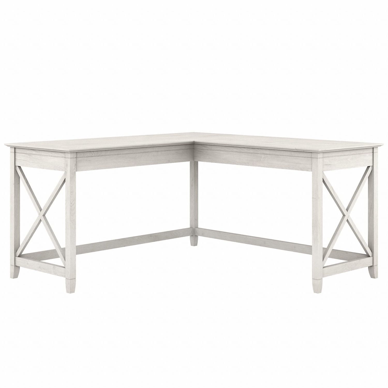 Bush Furniture Key West 60W L Shaped Desk in Reclaimed Pine