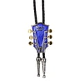 thumbnail image 1 of Langgg Guitare de Musique Country Mode Western Cowboy Rodeo Bolo Tie bola Bleu, 1 of 4