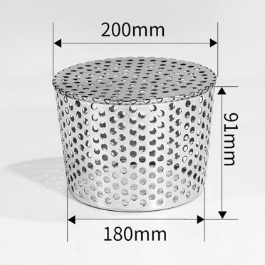 Couvercle de Filtre en Acier Inoxydable 304, Insert de Tuyau d'Égout en PVC, Écran Conique, Côté de Toit, Drain Industriel, Protection contre l'Eau, Garde en Maille Robuste Hzhnb / Acier Inoxydable