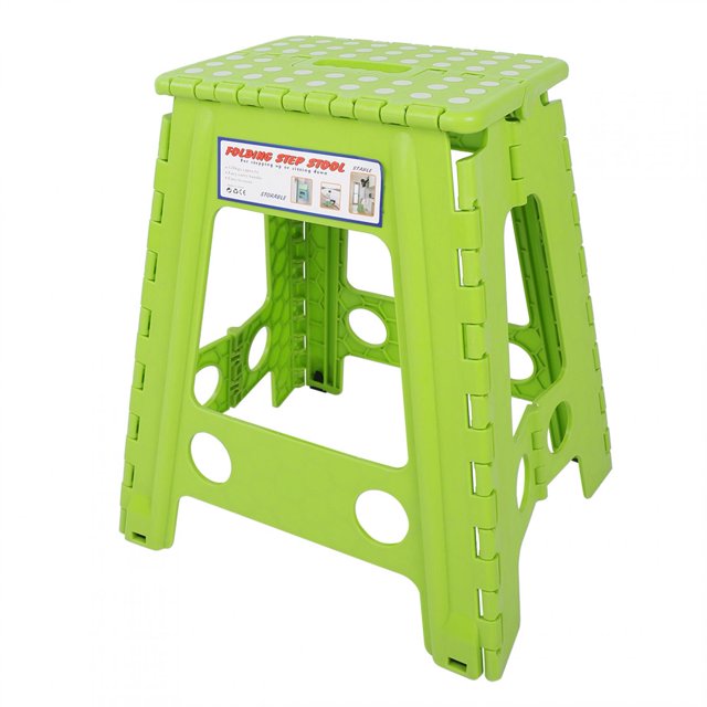 Fyydes Foldable Stool,Portable Living Plastic Dots Folding Step Stool Anti-slip Foldable Adults Chair, Plastic Stool