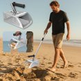 thumbnail image 1 of BKER Sand For Metal Detecting Metal Detector Sand Flea Rake For Beach With Slip Handle Heavy Duty Stainless Steel Sand Shovel With Long Handle Ideal For Underwater T, 1 of 5