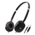 thumbnail image 1 of JVC - FLATS Wired Headphones, Lightweight and Foldable with Integrated Microphone and Remote Control, Black, 1 of 5
