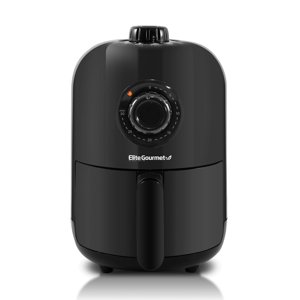 Elite Gourmet EAF-1121X Personal 1.1 Qt. Compact Space Saving Electric Hot Air Fryer Oil-Less Healthy Cooker, Timer & Temperature Controls, 1000W Black