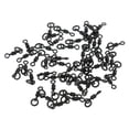 thumbnail image 3 of 50 Pcs Fishing Reel Swivel with Carp Rigs Line Hook - Black, 18mm, 3 of 7