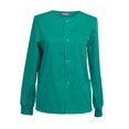 thumbnail image 1 of Womens Scrub Jacket Workwear Snap Front Warm-up Scrubs Jacket, 1 of 4