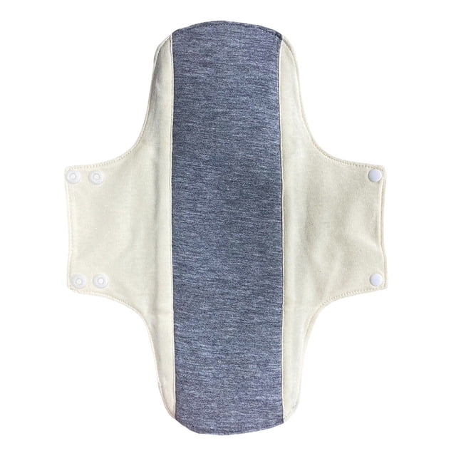 Qaailabf Washable Graphene Cotton Sanitary Pad with Wings, Reusable Menstrual Cloth Pad with Snap Fasteners, Overnight Protection Leak Proof Design, Eco-Friendly Alternative to Disposable Pads