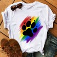 thumbnail image 2 of CEHVOM T-Shirts Imprimés pour Femmes Grande Taille Col Rond Imprimé Chat Manches Courtes Tee Graphique Hauts, 2 of 4