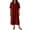 Wine, variant on justHIGH Womens Short Sleeve Henley Dresses Summer Button Up V Neck Vacation Dress Casual Cotton Gauze Midi Dress with Pockets Sky Blue,L
