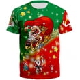 thumbnail image 1 of LUOGENLI T-shirts pour Homme pour Hommes de Noël à Manches Courtes Col Rond T-Shirt pour Hommes et Femmes T-shirts pour Hommes T-shirts Graphiques T-shirts de la Saint-Patrick pour Hommes T-Shirt Graphique Saint-Patrick Vert TG, 1 of 2