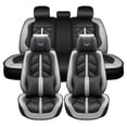 thumbnail image 1 of Maidao Car Seat Covers Leather Full Set for Isuzu for Rodeo 1988-2004 5 Seats with Pillows Gray, 1 of 7