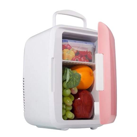 mini Réfrigérateur de Voiture 4 L pour la Maison, Peut Contenir des Cosmétiques, des Masques Faciaux, des Produits de Soins de la Peau, Double Usage Froid et Chaud, Peut Chauffer les Aliments et les Garder Frais
