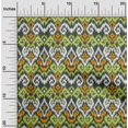 thumbnail image 1 of oneOone Cotton Silk Fabric Diamond & Swirl Ikat Decor Fabric Printed BTY 42 Inch Wide, 1 of 4