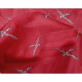 thumbnail image 4 of oneOone Silk Tabby Fabric Bird Block Printed Fabric 1 Yard 42 Inch Wide, 4 of 4