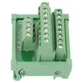thumbnail image 1 of Terminal Blocks Module, 2 In 8 Out DIN Rail And Panel Mounting Power Distribution Module Breakout Board DIN Rail Module, 1 of 8