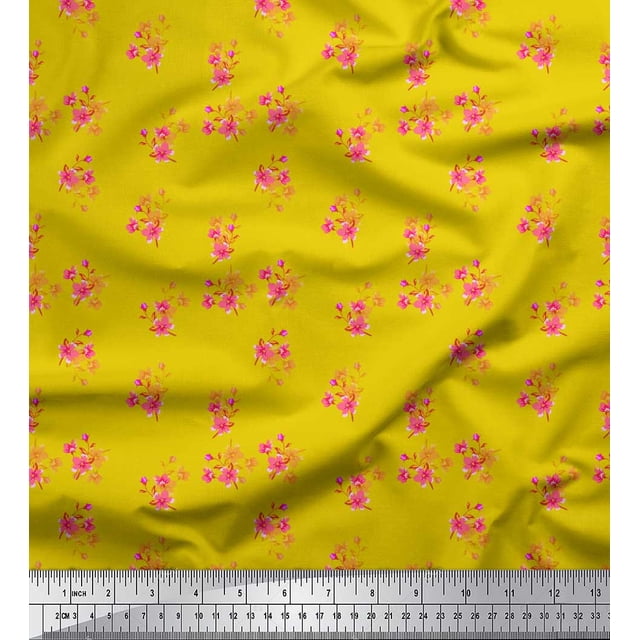 Soimoi Green Heavy Canvas Fabric Diamond Geometric Decor Fabric Printed Yard 58 Inch Wide