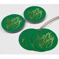 thumbnail image 4 of Inkdotpot 100 Pack Real Gold Foil Paper Tags Happy Holiday Favor Hang Tags, 4 of 6