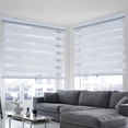 thumbnail image 4 of Olivia Stone Cordless Zebra Roller Blinds, Day and Night Sheer Blinds, White 19"W x 84"L, 4 of 5