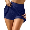 thumbnail image 3 of Charmo Womens Swim Skirt Bulit in Shorts Tummy Control Swimsuit Bottom with Side Pocket, 3 of 6