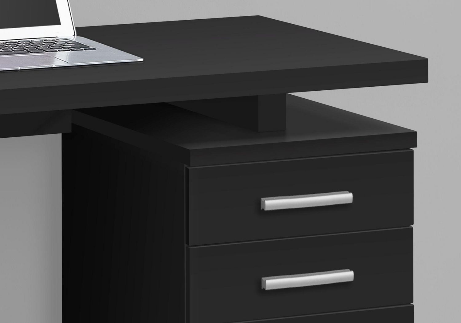 Monarch Specialties Computer Desk, Home Office, Laptop, Left, Right Set-up, Storage Drawers, 48"l, Work, Laminate, Black, Contemporary, Modern