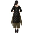 thumbnail image 4 of Moomaya Women's Plus Size Printed Asymmetric Kurti Pant Set, Cotton Chanderi, 1 Count, 4 of 6