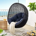 thumbnail image 1 of Modway Encase Swing Outdoor Patio Lounge Chair without Stand in Black/Navy, 1 of 8