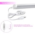 thumbnail image 3 of LED Grow Light, 240W(6 x 40W) 4ft Grow Light Led Full Spectrum with Timing, Linkable Design, V-Shape, T8 Integrated Growing Fixtures for Indoor Plants, 6-Pack, 3 of 8