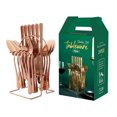 thumbnail image 1 of Gold Silverware Set Stainless Steel  24 Piece Anti-Rust Mirror Polished Flatware Gold Utensils Set Service for 6 with Gift Packaging  Dishwasher Safe  Hotel Tableware Wholesale, 1 of 6