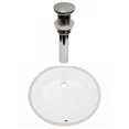 thumbnail image 1 of American Imaginations 19.25-in. W CUPC Oval Bathroom Undermount Sink Set In White - Chrome Hardware - Overflow Drain Incl. AI-31770, 1 of 7