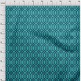 thumbnail image 4 of oneOone Velvet Turquoise Blue Fabric Geometrical Craft Projects Decor Fabric Printed By The Yard 58 Inch Wide, 4 of 4