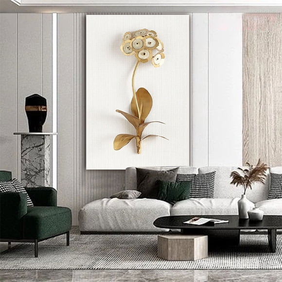 Wall Art for Living Room, Dusknt 3 Piece Set Modern Wall Art Flower Print Large Canvas Painting Picture Abstract(No Frame), Limited Time Offer!