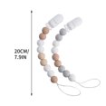 thumbnail image 2 of LSLJS 2 Pack Pacifier Clips for Baby Boys and Girls, One-Piece Silicone Pacifier Chain with Clip for Teether Toys, Pacify Toy Molar Lozenge Chain, 2 of 2