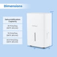 thumbnail image 3 of Costway 94.5 Pints Dehumidifier for Home with 24H Timer LED Display Large Water Tank 6000 Sq. ft Coverage Area, 3 of 9