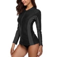 thumbnail image 4 of Charmo Women's Long Sleeve Rashguard Swimsuit Zip Front Sun Protection Swim Shirt UPF 50+, 4 of 6