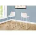 thumbnail image 1 of Monarch Specialties Office Chair, Bar Height, Standing, Computer Desk, Work, Pu Leather Look, Metal, White, Contemporary, Modern, 1 of 9