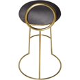 thumbnail image 3 of Meridian Furniture Ring Soft Gray Velvet Counter Stool in Brushed Gold Finish, 3 of 5